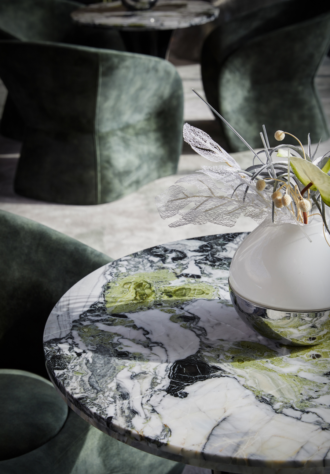 Ice jade marble tables