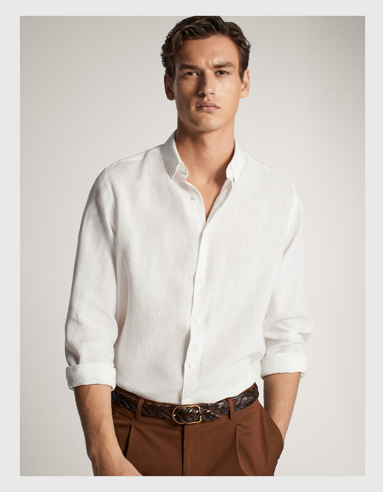 massimodutti不退流行的白衬衫