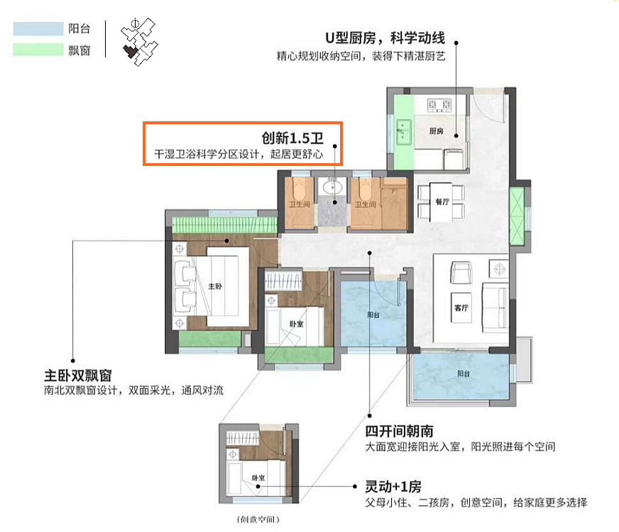 南沙全新盘！65㎡+做3房，楼间距有200米！