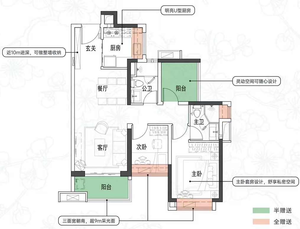 75㎡三房、还有9年一贯制！南沙全新江景盘【越秀·滨海花城】入市！