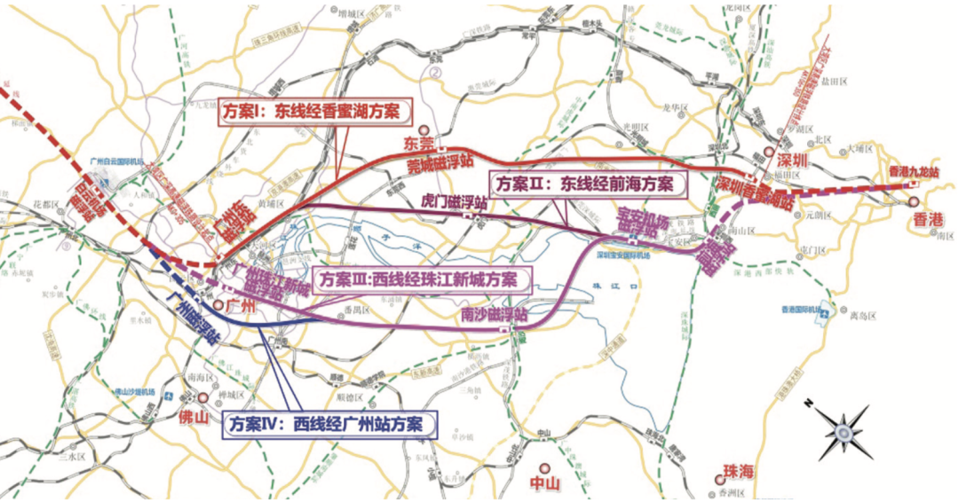 广州磁悬浮列车线路图图片