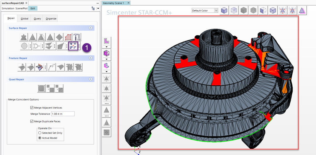STAR-CCM+模型修补之网格修复功能的图9