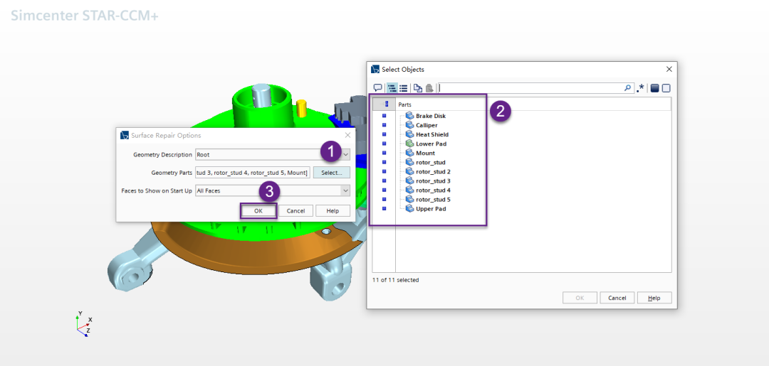 STAR-CCM+模型修补之网格修复功能的图4