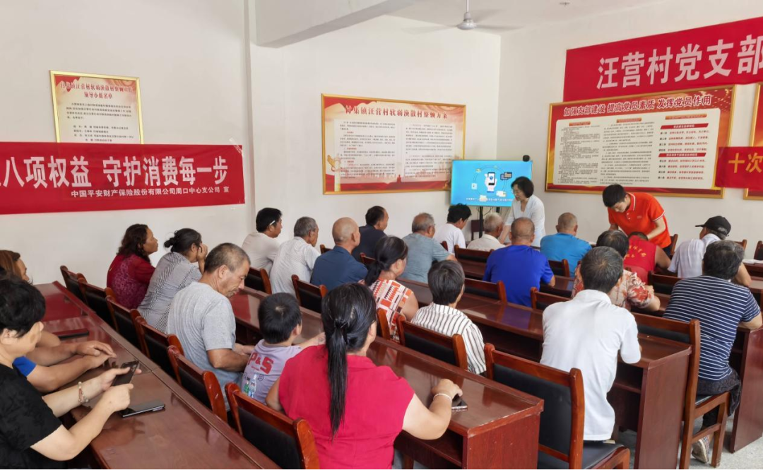 平安产险周口中心支公司进乡村开展“提升道路安全意识，保护消费者权益”宣传教育活动