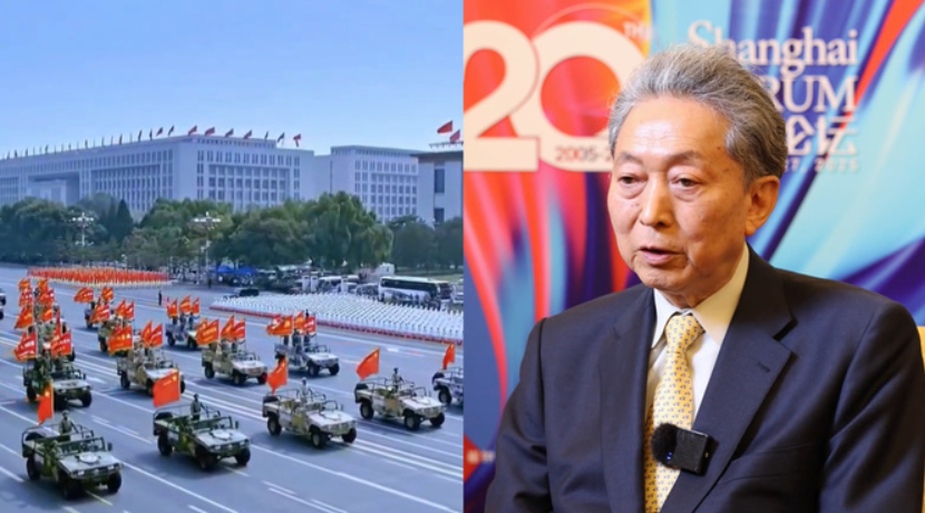 鸠山由纪夫来了,“鸠山由纪夫来了！”——当日本前首相走进9·3阅兵看台，东京的右翼..