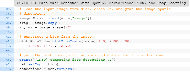 COVID-19：利用Opencv, Keras/Tensorflow和深度學習進行口罩檢測