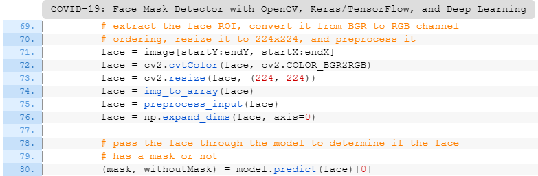 COVID-19：利用Opencv, Keras/Tensorflow和深度學習進行口罩檢測