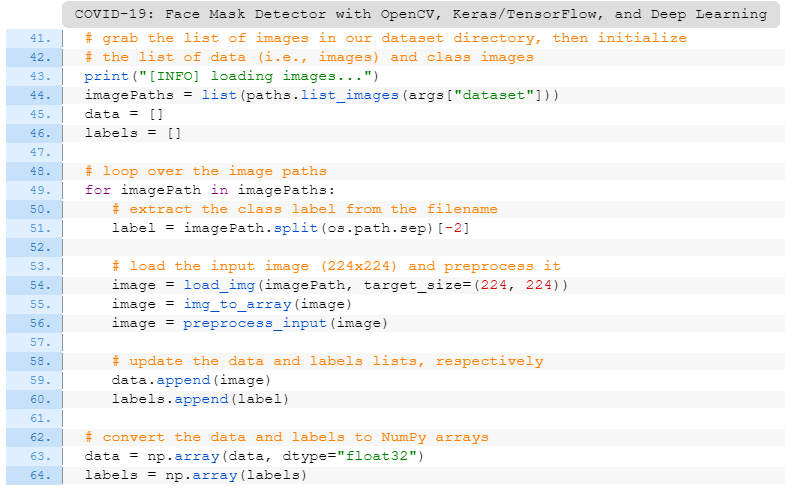 COVID-19：利用Opencv, Keras/Tensorflow和深度學習進行口罩檢測