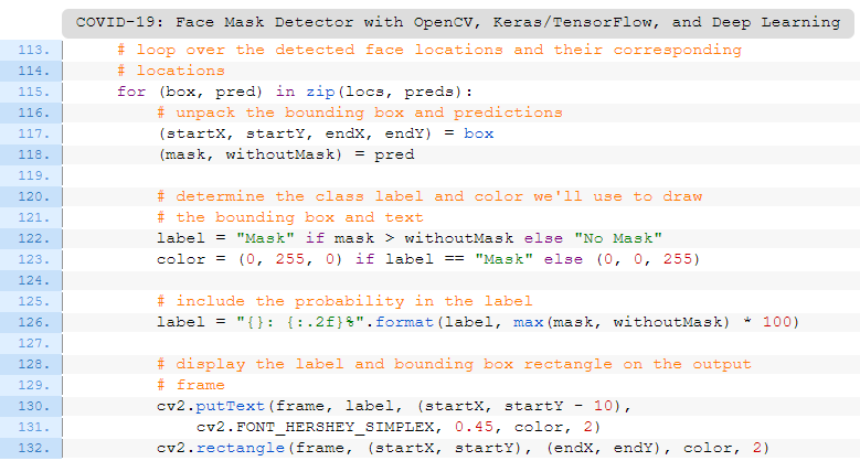 COVID-19：利用Opencv, Keras/Tensorflow和深度學習進行口罩檢測