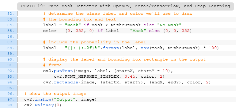 COVID-19：利用Opencv, Keras/Tensorflow和深度學習進行口罩檢測