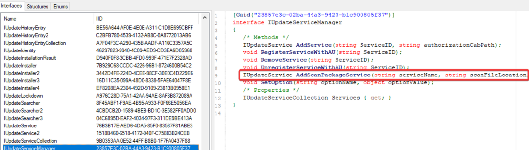 使用 OleView.NET 分析 UpdateSession 的 Type Library