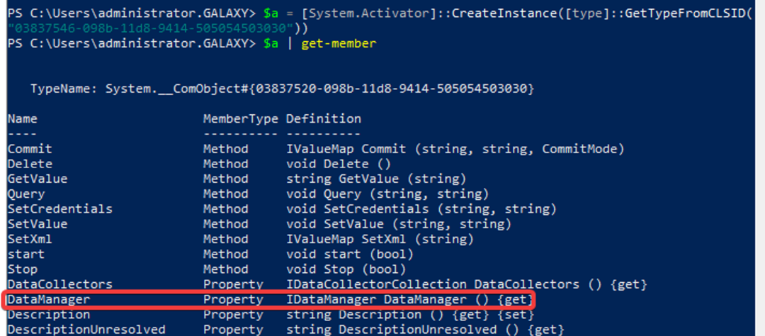 枚举 ServerDataCollector 属性和方法