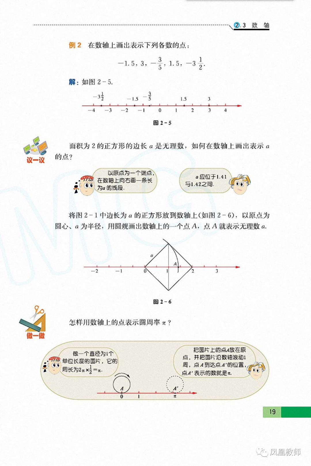 怎样用数轴上的点表示圆周率π(Page19) 苏教版七年级数学上册电子课本|教材|教科书- 好多电子课本网