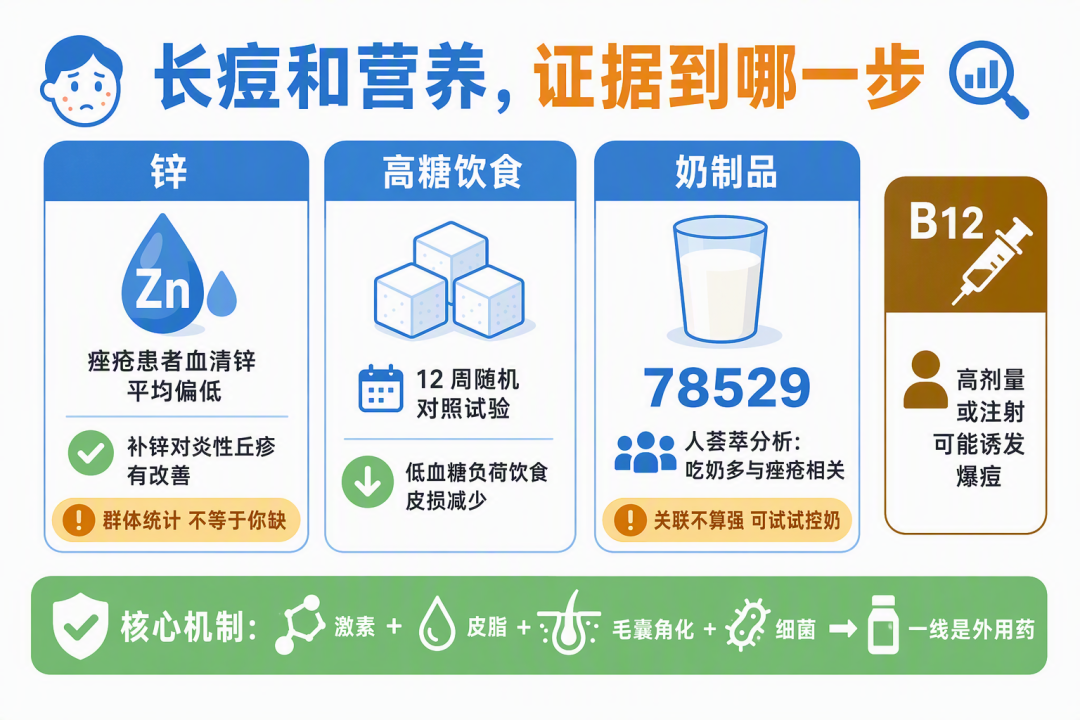 长痘与营养的证据边界
