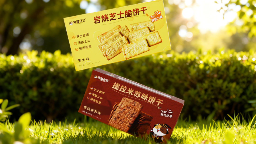 【宅猫日记的饼干包装】把年轻人的 “宅家零食仪式感” 拉满了！