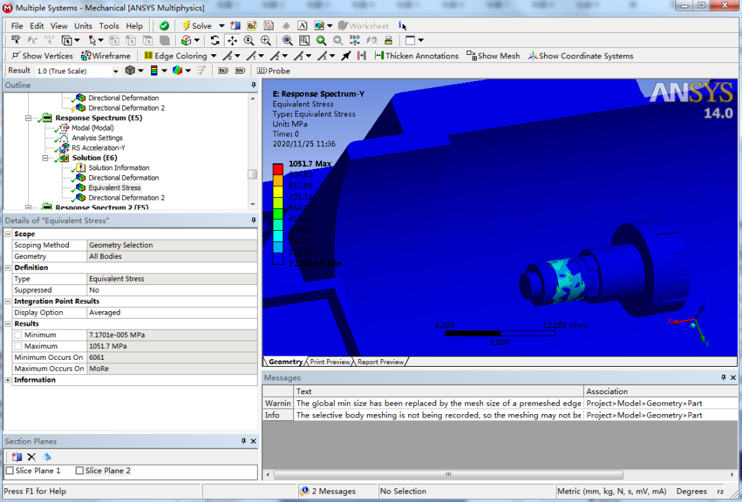 ANSYS Workbench 冲击谱分析的图10