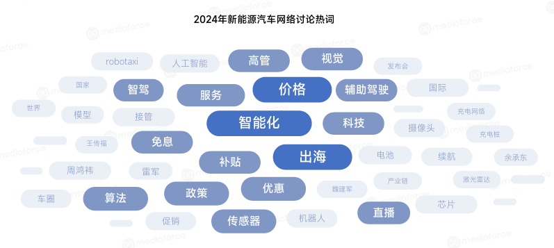 2024年新能源汽车网络讨论热词