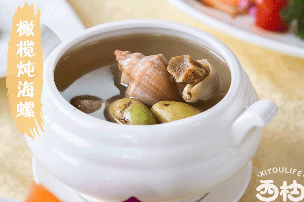清润鲜甜的橄榄炖海螺汤,可谓是潮汕乃至广东地区家户