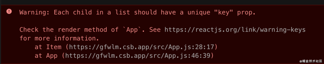 列表项使用 key 属性