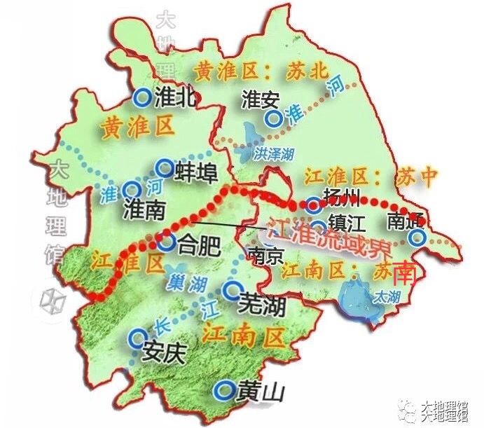 馆这个「江南」名不副实:它跨淮河,长江两大流域,中原官话,江淮官话