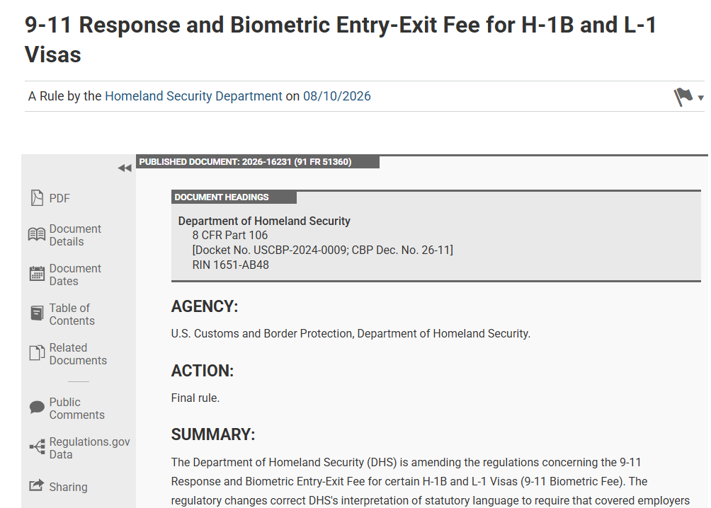 留美人注意！H-1B/L-1即将加征续签费