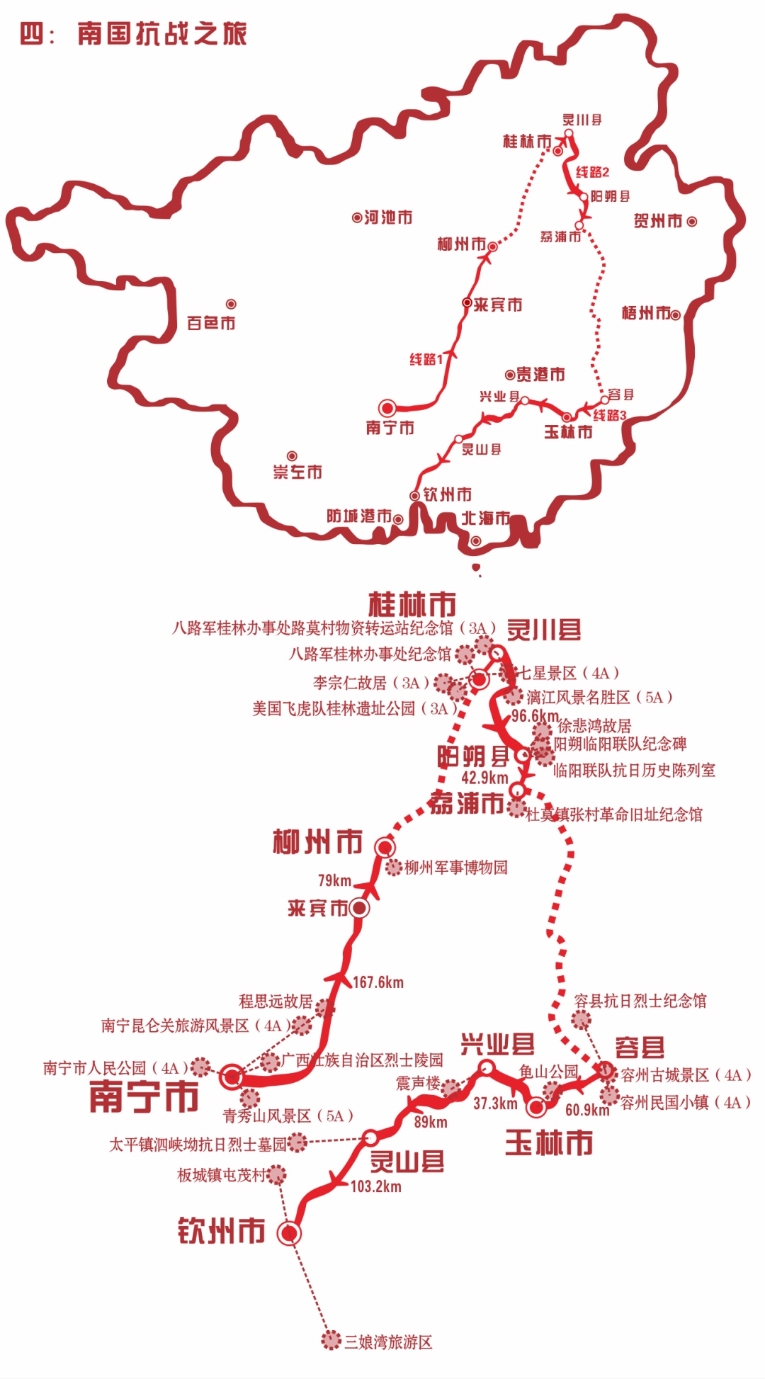 上下滑动查看线路地图回望艰苦抗战时期,那场振奋人心的昆仑关大捷的"