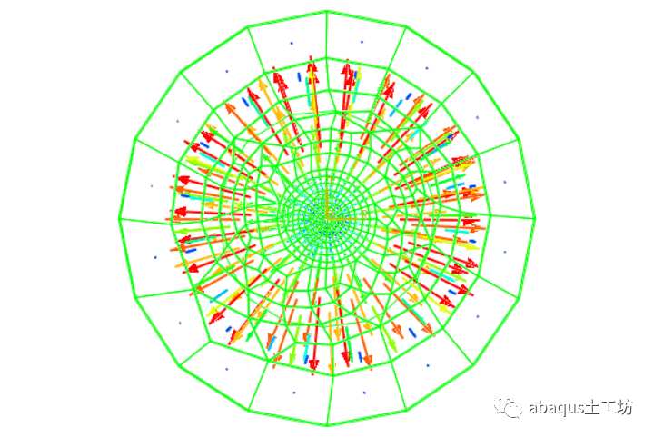 abaqus圆柱形热源情况下土体进行固结的图48