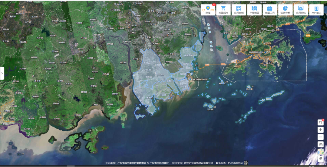 数字政府—粤政图"天地图·珠海"的持续运营为我市