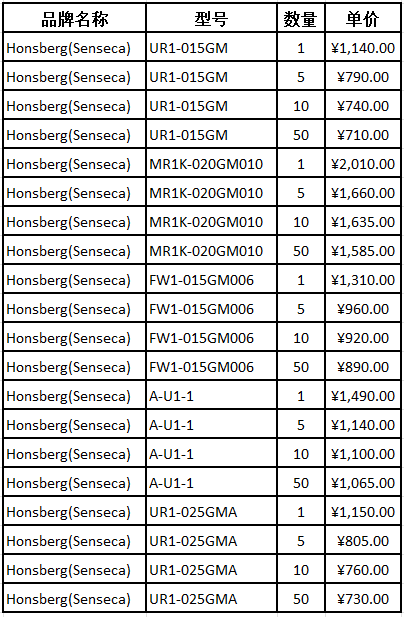 Honsberg  A-U1-1 流量传感器