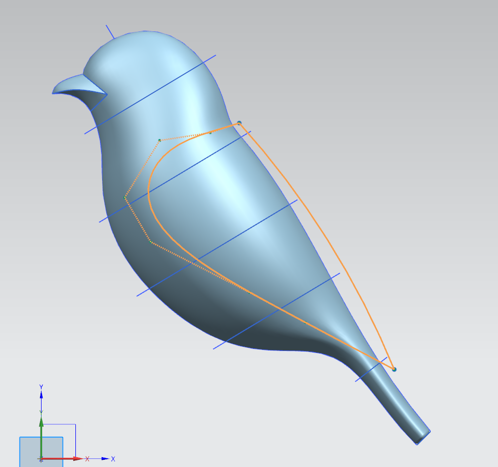 UG/NX 如何绘制曲面？鸟的曲面模型，ug曲面教程的图19