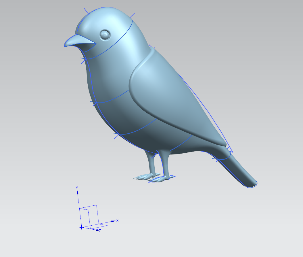 UG/NX 如何绘制曲面？鸟的曲面模型，ug曲面教程的图33