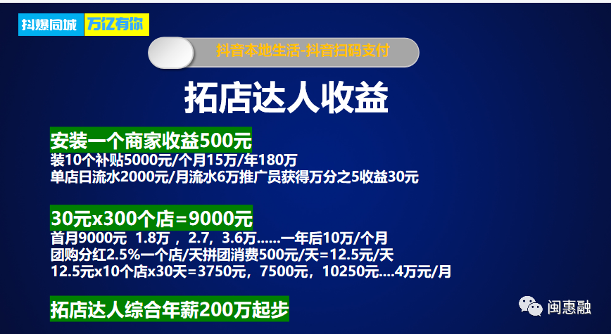 闽惠融通知：把握未来，把握抖音扫码支付