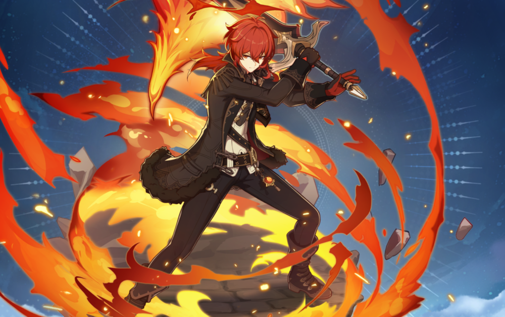 迪卢克作为开服的"火系大剑人上人",是不少玩家公认的开荒最佳角色之