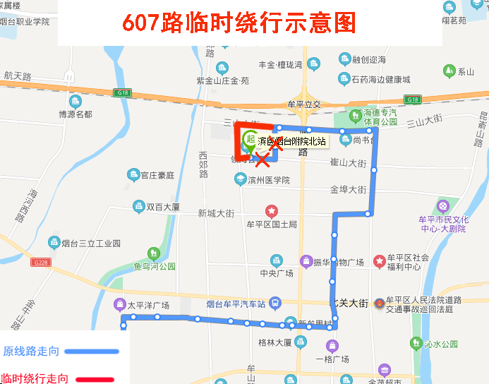取消:牟平区口腔医院,牟平公交公司西站,牟平长途车站等3处站点.