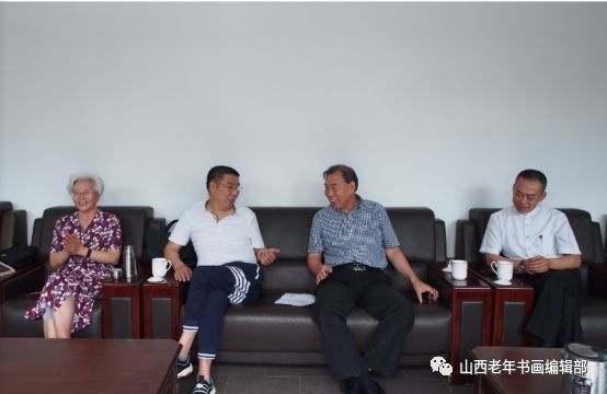 山西老年书画家协会主席阎文崑一行在大同调研 山西老年书画家协会主席阎文崑一行在大同调研