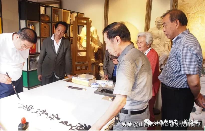 山西老年书画家协会主席阎文崑一行在大同调研 山西老年书画家协会主席阎文崑一行在大同调研