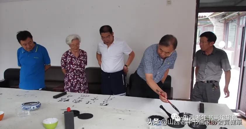 山西老年书画家协会主席阎文崑一行在大同调研 山西老年书画家协会主席阎文崑一行在大同调研