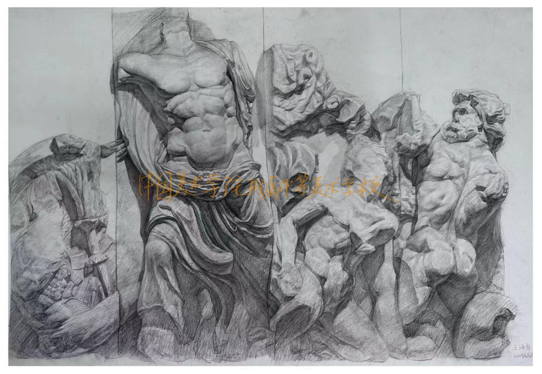 中国美术学院附中2020级学生，帕加马祭坛写生！(图14)