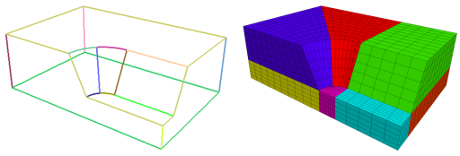 使用DXF文件组装块状结构的六面体网格---基本规则的图1