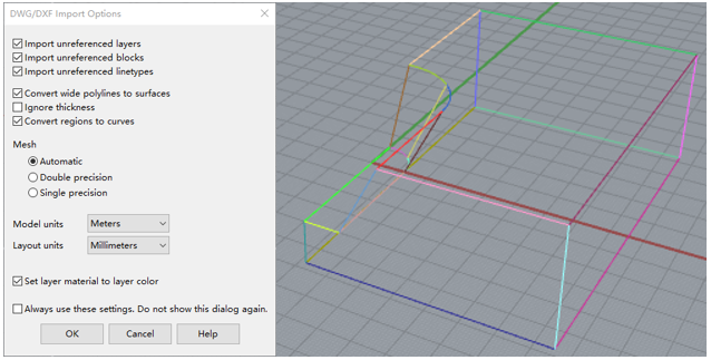 使用DXF文件组装块状结构的六面体网格---基本规则的图2