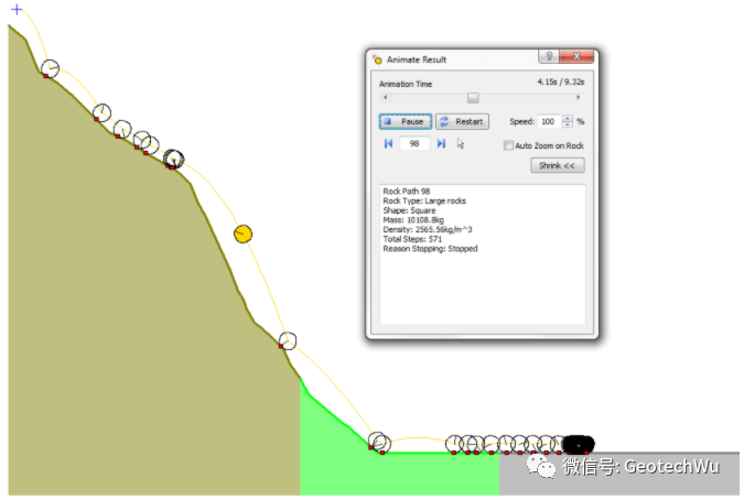 岩石边坡工程课程---岩石崩落分析(Rockfall Analysis) (C10)的图12