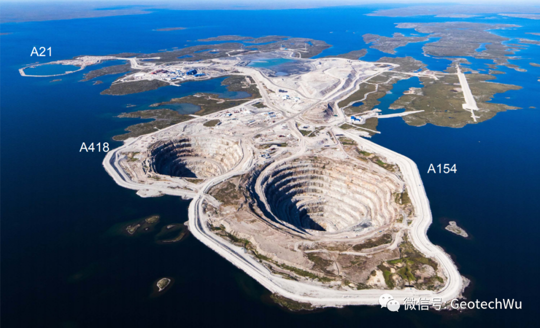 深部露天礦邊坡穩定性---迪亞維克鉆石礦(Diavik Diamond Mine)的圖3