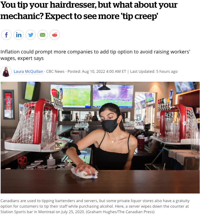 小费泛滥！修车、超市、外卖、酒铺均要收15%小费！网友吵翻了