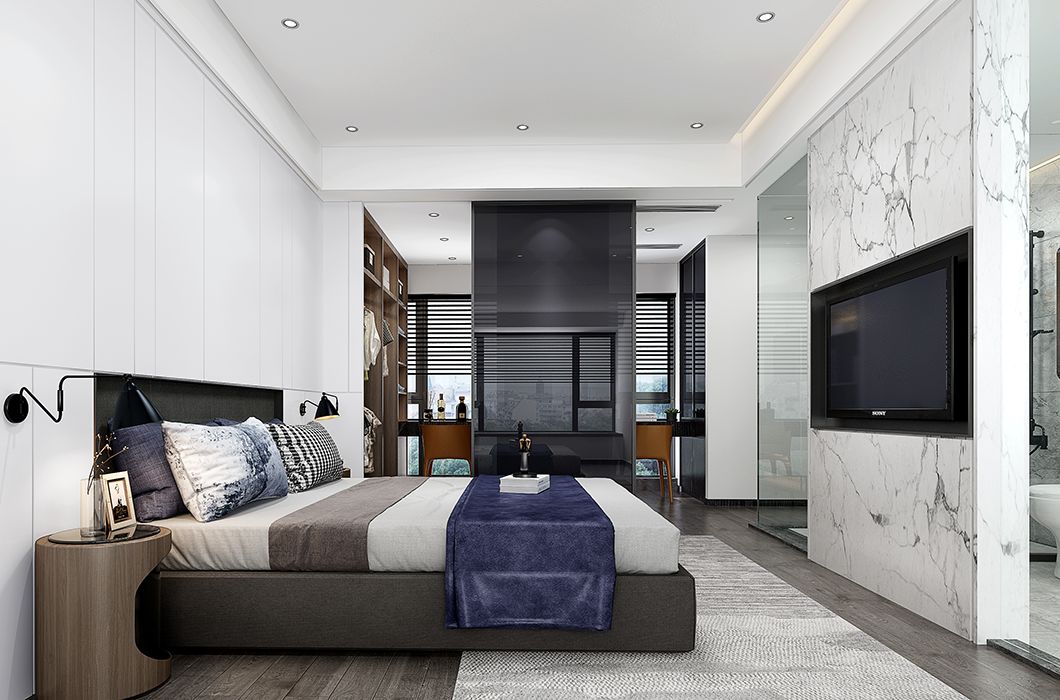 White Marble TV Wall Tiles.jpg