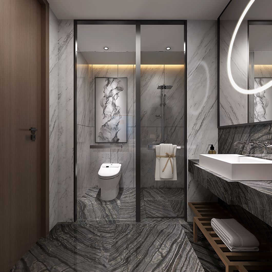 Black Wooden Marble Bathroom Floor Tiles.jpg