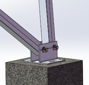 Solar Mounting System with Concrete Base