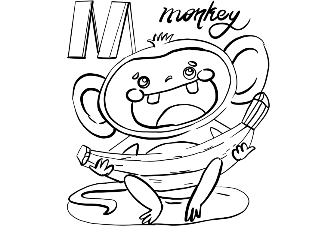 超好看的卡通简笔画线稿涂色直接打印小朋友们的涂色乐园