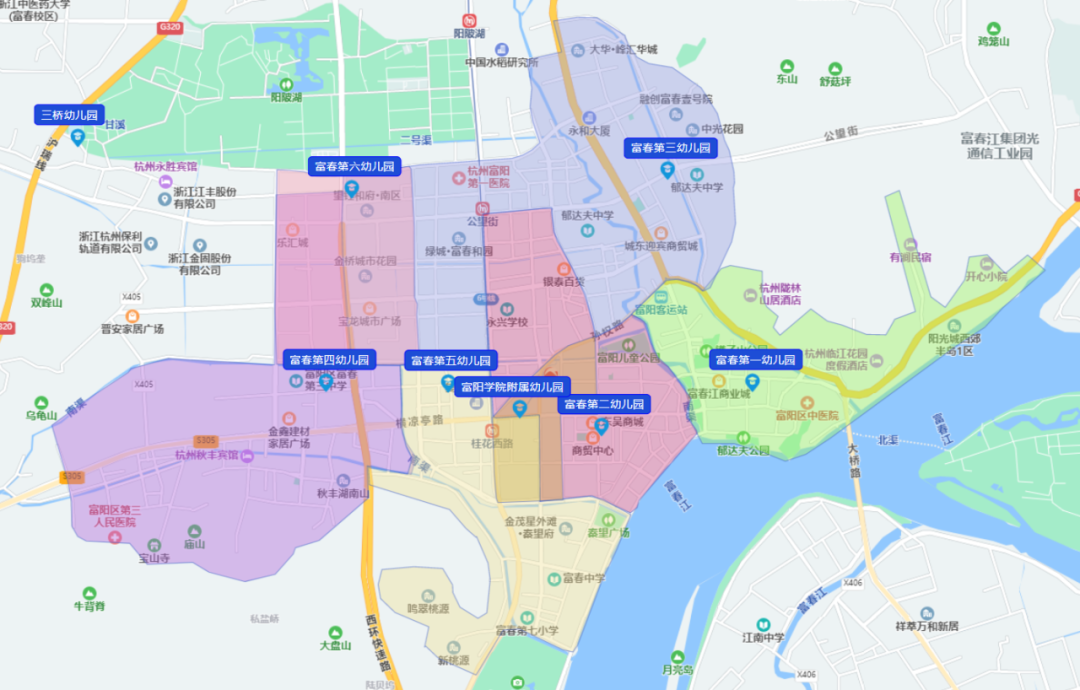 富阳多所学校学区有调整,涵盖新投用及已投用学校