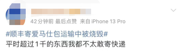 7万元爱马仕包在运输中被烧毁！顺丰的回应让网友炸锅了（组图） - 9