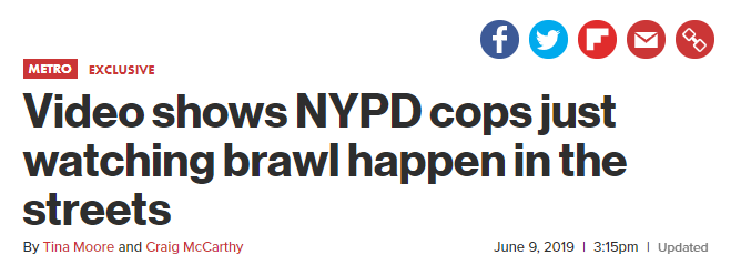 拳打脚踢！扇耳光!纽约街头多人血斗，NYPD却‘冷眼旁观’网友一片骂战（组图） - 1